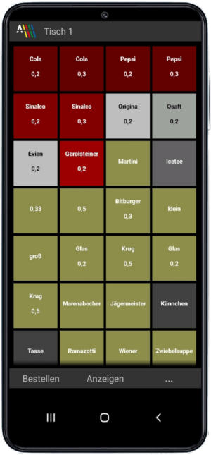 Prisma Gastrokasse Mobil mit 6,5 Zoll Smartphone von Samsung