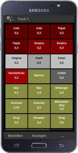 Prisma Gastrokasse Mobil mit 5 Zoll Smartphone von Samsung