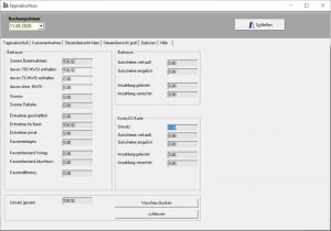 Im Tagesabschluss werden alle Ein- und Ausgaben übersichtlich dargestellt