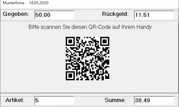 Der Rechnungsbon kann als QR-Code vom Kunden aufgerufen und auch abgespeichert werden. So sparen wir Papier und schützen die Umwelt